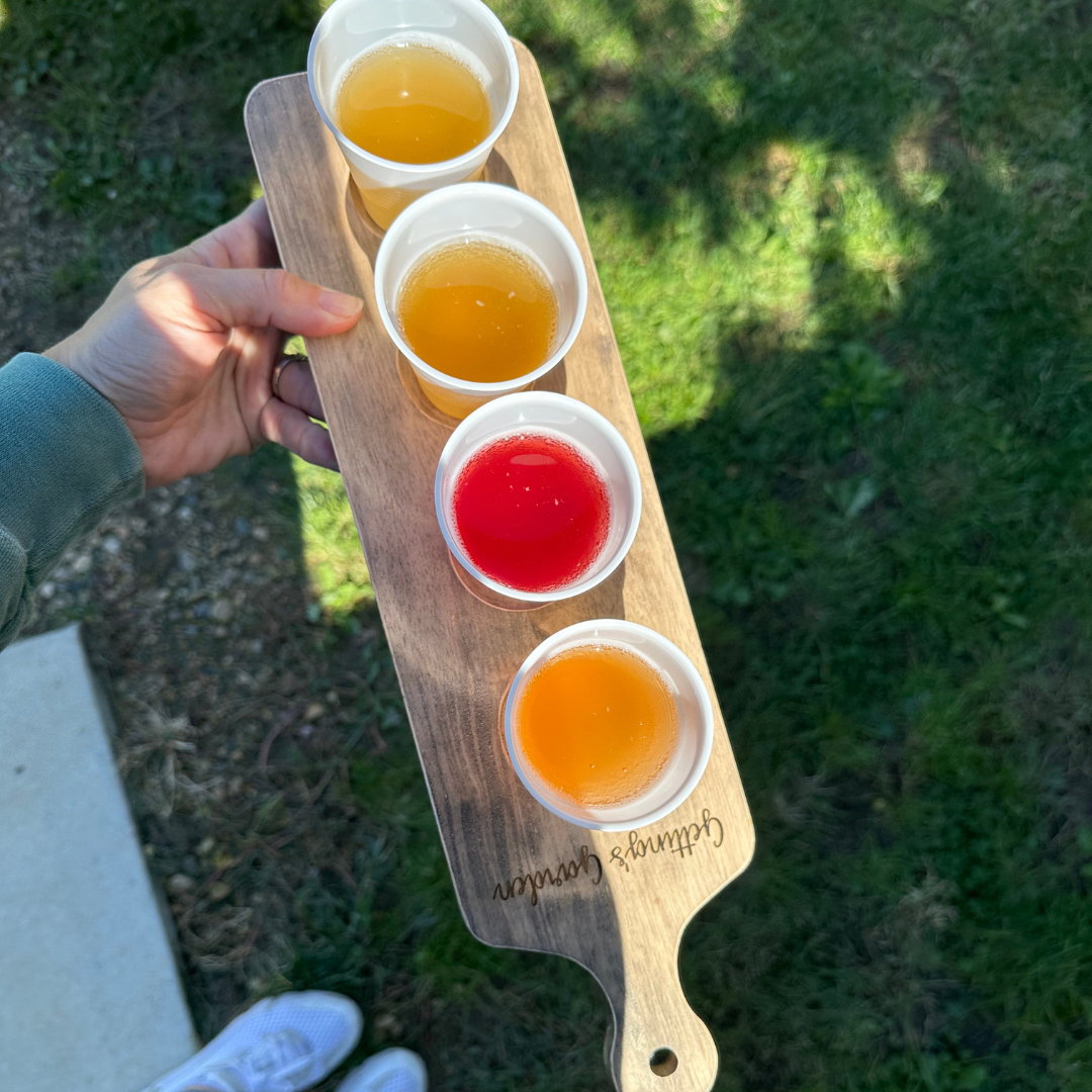 Hard Cider Flight Getting's Garden